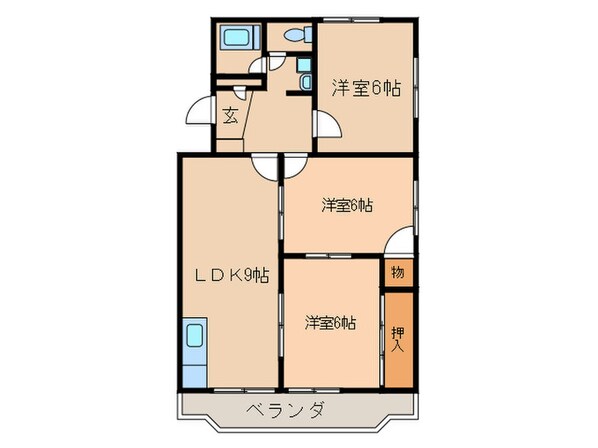 コーポエーワンの物件間取画像